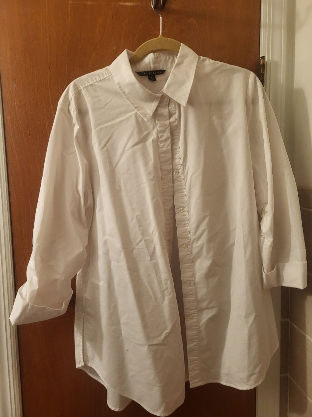 Zac & Rachel White Button Down Blouse Size XL
